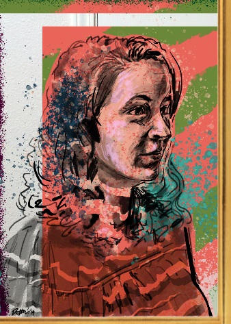 Illustrated portrait of Jessica Trounstine